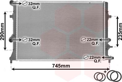 Van Wezel 58002289 - Radiator, mühərrikin soyudulması furqanavto.az