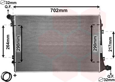 Van Wezel 58002224 - Radiator, mühərrikin soyudulması furqanavto.az