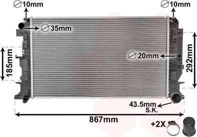 Van Wezel 58002271 - Radiator, mühərrikin soyudulması furqanavto.az