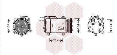 Van Wezel 5800K170 - Kompressor, kondisioner furqanavto.az