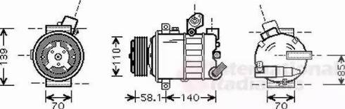 Van Wezel 5800K302 - Kompressor, kondisioner furqanavto.az