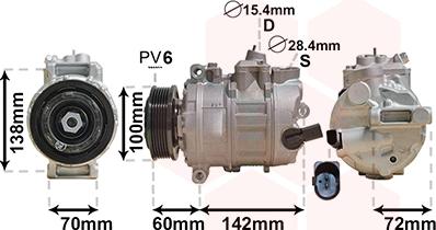 Van Wezel 5800K386 - Kompressor, kondisioner furqanavto.az