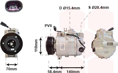 Van Wezel 5800K265 - Kompressor, kondisioner furqanavto.az