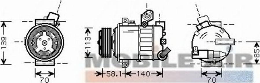 Van Wezel 5800K285 - Maqnetik mufta, kondisioner kompressoru furqanavto.az