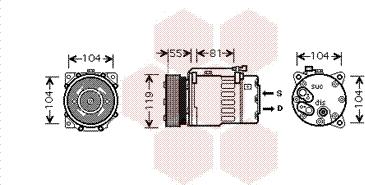 Van Wezel 5800K270 - Kompressor, kondisioner furqanavto.az