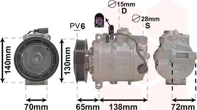 Van Wezel 5801K706 - Kompressor, kondisioner furqanavto.az