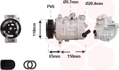 Van Wezel 5801K703 - Kompressor, kondisioner furqanavto.az