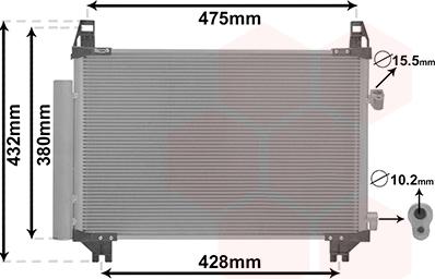 Van Wezel 53005407 - Kondenser, kondisioner furqanavto.az