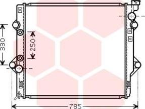 Van Wezel 53002644 - Radiator, mühərrikin soyudulması furqanavto.az