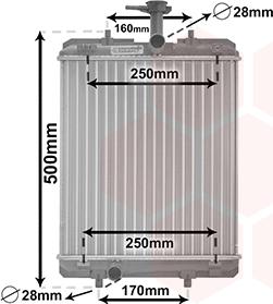 Van Wezel 53002363 - Radiator, mühərrikin soyudulması furqanavto.az