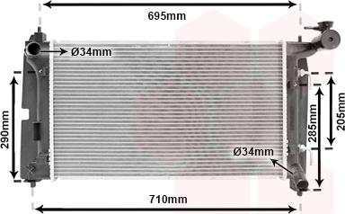 Van Wezel 53002290 - Radiator, mühərrikin soyudulması furqanavto.az