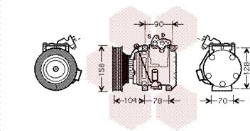 Van Wezel 5300K439 - Kompressor, kondisioner furqanavto.az