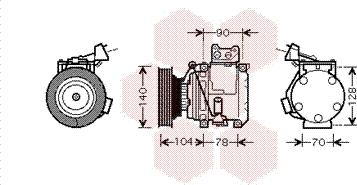 Van Wezel 5300K438 - Kompressor, kondisioner furqanavto.az