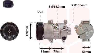 Van Wezel 5300K581 - Kompressor, kondisioner furqanavto.az