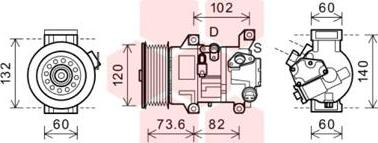 Van Wezel 5300K610 - Kompressor, kondisioner furqanavto.az