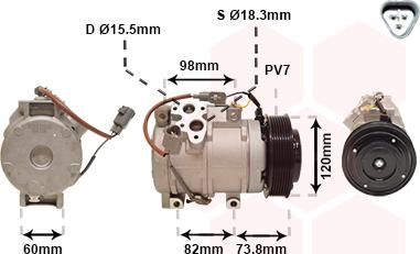 Van Wezel 5300K726 - Kompressor, kondisioner furqanavto.az