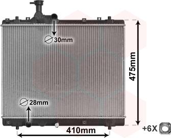 Van Wezel 52002137 - Radiator, mühərrikin soyudulması furqanavto.az