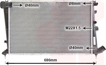 Van Wezel 09002066 - Radiator, mühərrikin soyudulması furqanavto.az