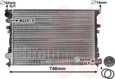 Van Wezel 09002089 - Radiator, mühərrikin soyudulması furqanavto.az