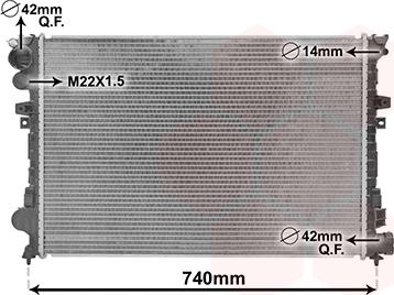 Van Wezel 09002079 - Radiator, mühərrikin soyudulması furqanavto.az