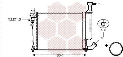 Van Wezel 09002149 - Radiator, mühərrikin soyudulması furqanavto.az