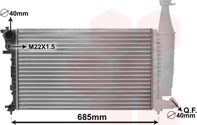 Van Wezel 09002140 - Radiator, mühərrikin soyudulması furqanavto.az