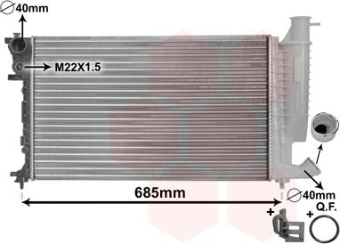 Van Wezel 09002155 - Radiator, mühərrikin soyudulması furqanavto.az