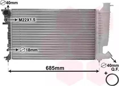 Van Wezel 09002156 - Radiator, mühərrikin soyudulması furqanavto.az