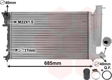 Van Wezel 09002157 - Radiator, mühərrikin soyudulması furqanavto.az