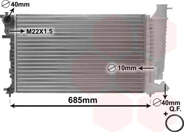 Van Wezel 09002108 - Radiator, mühərrikin soyudulması furqanavto.az