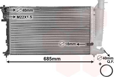 Van Wezel 09002121 - Radiator, mühərrikin soyudulması furqanavto.az