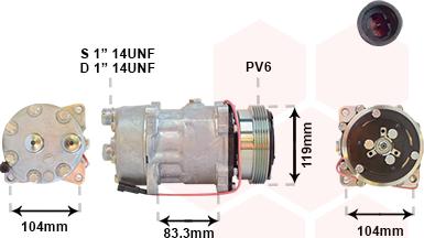 Van Wezel 0900K176 - Kompressor, kondisioner furqanavto.az