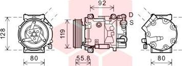 Van Wezel 0900K282 - Kompressor, kondisioner furqanavto.az