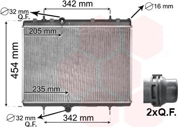 Van Wezel 09012706 - Radiator, mühərrikin soyudulması furqanavto.az