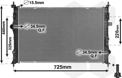 Van Wezel 09012710 - Radiator, mühərrikin soyudulması furqanavto.az