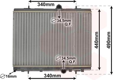 Van Wezel 09012713 - Radiator, mühərrikin soyudulması furqanavto.az