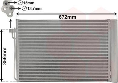 Van Wezel 06005267 - Kondenser, kondisioner furqanavto.az
