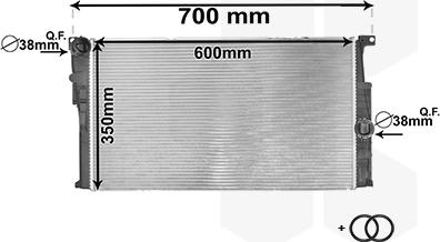 Van Wezel 06002446 - Radiator, mühərrikin soyudulması furqanavto.az