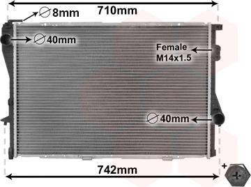 Van Wezel 06002170 - Radiator, mühərrikin soyudulması furqanavto.az