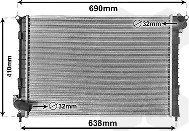 Van Wezel 06002314 - Radiator, mühərrikin soyudulması furqanavto.az