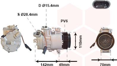 Van Wezel 0600K411 - Kompressor, kondisioner furqanavto.az