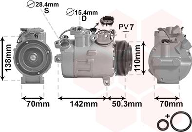 Van Wezel 0600K428 - Kompressor, kondisioner furqanavto.az