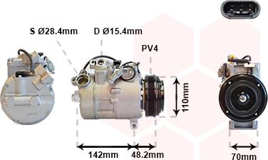 Van Wezel 0600K385 - Kompressor, kondisioner furqanavto.az