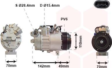 Van Wezel 0600K387 - Kompressor, kondisioner furqanavto.az