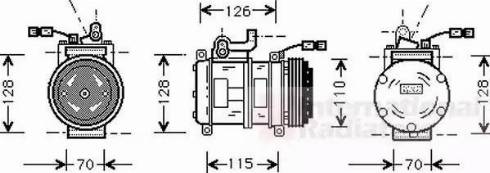 Van Wezel 0600K231 - Kompressor, kondisioner furqanavto.az