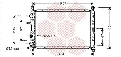 Van Wezel 01002051 - Radiator, mühərrikin soyudulması furqanavto.az