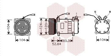 Van Wezel 0100K095 - Kompressor, kondisioner furqanavto.az