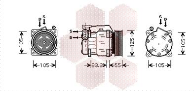 Van Wezel 0100K090 - Kompressor, kondisioner furqanavto.az