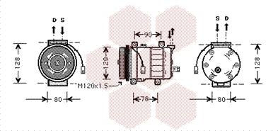 Van Wezel 0100K010 - Kompressor, kondisioner furqanavto.az