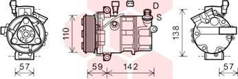 Van Wezel 0100K127 - Kompressor, kondisioner furqanavto.az